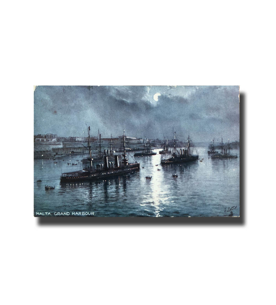 Malta Postcard Tucks Grand Harbour Used Divided Back