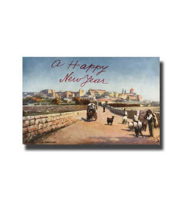 Malta Postcard Tucks Citta Vecchia Happy Christmas Used Divided Back