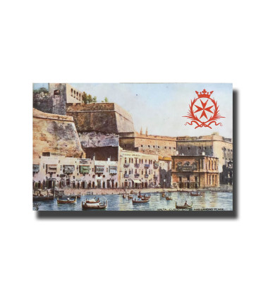 Malta Postcard Tucks Entrance To Grand Harbour Used Divided Back V2