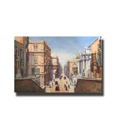 Malta Postcard Tucks Strada Reale Used With Stamp Divided Back V2