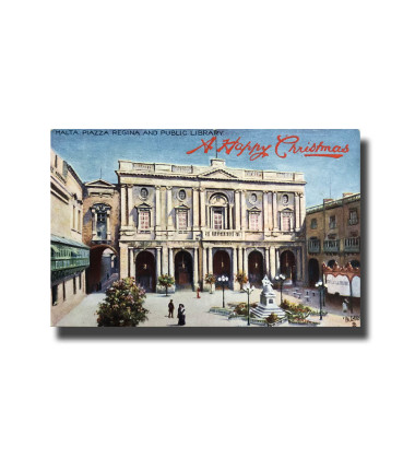 Malta Postcard Tucks Piazza Regina Happy Christmas New Unused Divided Back