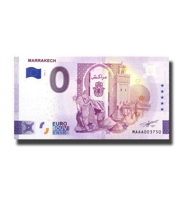 0 Euro Souvenir Banknote Marrakech Morocco MAAA 2022-1