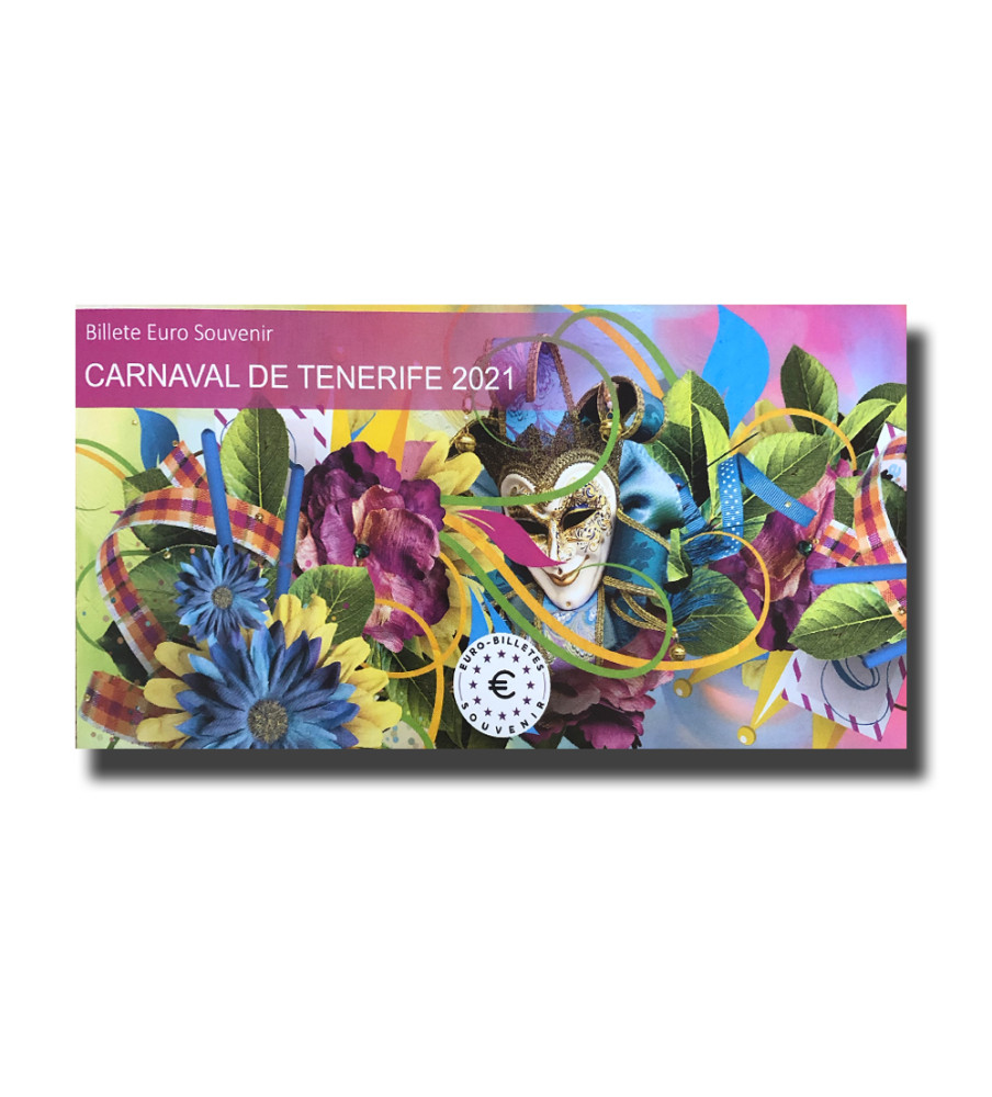 Anniversary 0 Euro Souvenir Banknote Carnival De Tenerife Spain VEEY 2021-1 Official Folder