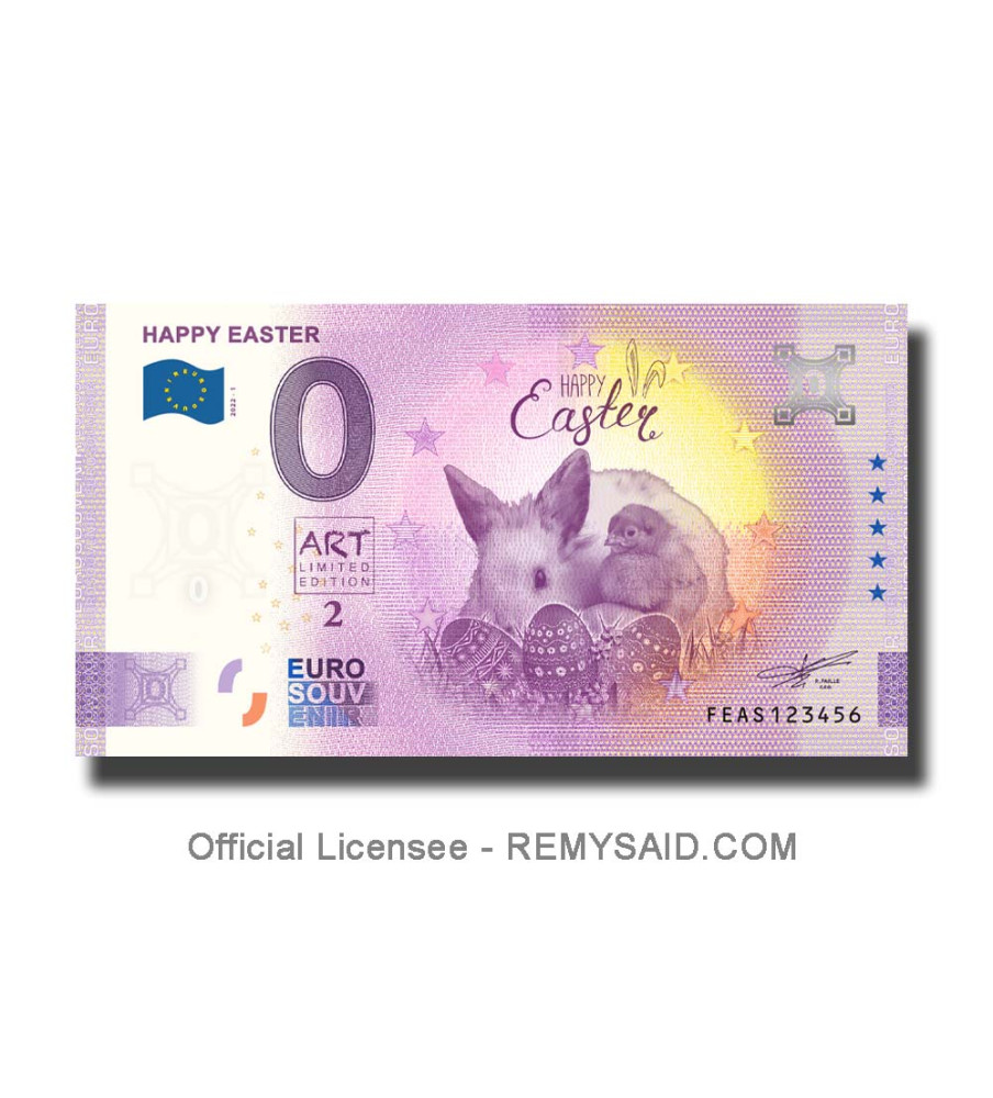 0 Euro Souvenir Banknote Happy Easter Malta FEAS 2022-1