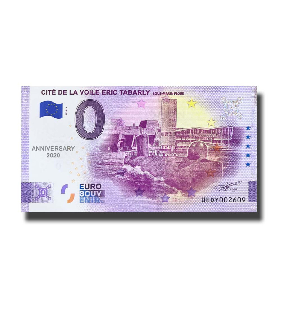 Anniversary 0 Euro Souvenir Banknote Cite De La Voile Eric Tabarly France UEDY 2022-2