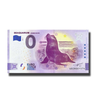 0 Euro Souvenir Banknote Seaquarium France UECR 2022-4