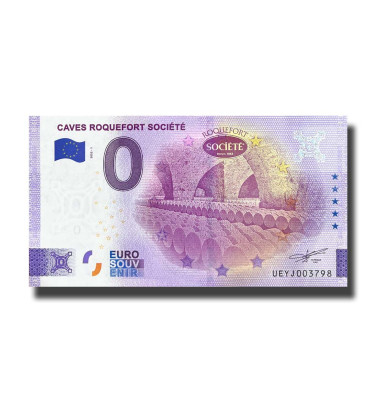 0 Euro Souvenir Banknote Caves Roquefort Societe France UEYJ 2022-1