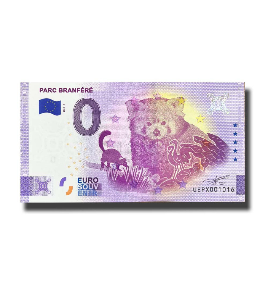 0 Euro Souvenir Banknote Parc Branfere France UEPX 2022-1