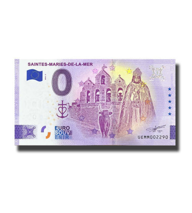 0 Euro Souvenir Banknote Saintes Marie De La Mer France UEMM 2022-3