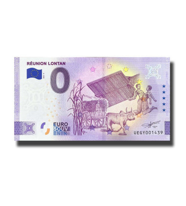 0 Euro Souvenir Banknote Reunion Lontan France UEGY 2022-4