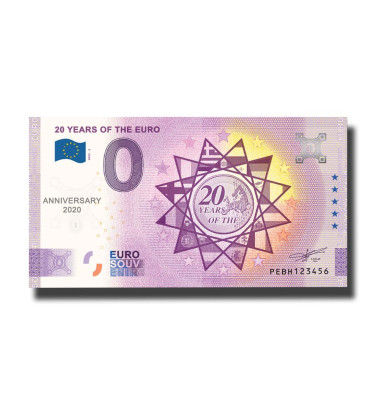 Anniversary 0 Euro Souvenir Banknote 20 Years of the Euro Netherlands PEBH 2022-2