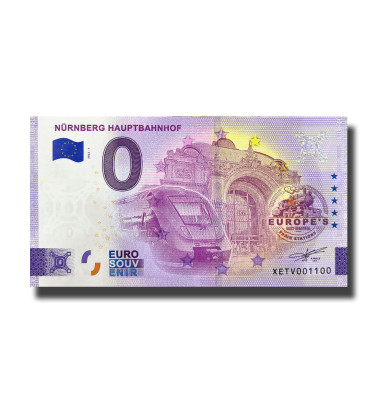 0 Euro Souvenir Banknote Nurnberg Hauptnahnhof Germany XETV 2022-1