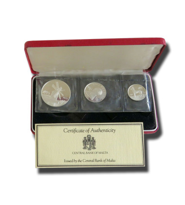 1977 Malta Silver Coin Set PROOF Silver