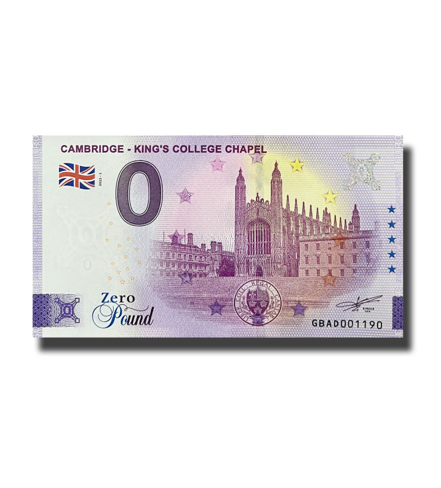 0 Pound Souvenir Banknote Cambridge King College Chapel United Kingdom GBAD 2022-1