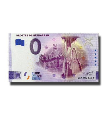 0 Euro Souvenir Banknote Grottes De Betharram France UEKR 2022-1