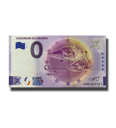 0 Euro Souvenir Banknote Ocearium Du Croisic France UEBL 2022-2