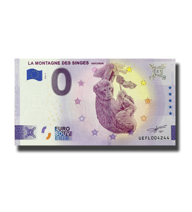 0 Euro Souvenir Banknote La Montagne Des Singes France UEFL 2022-6