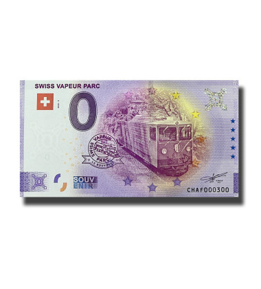 0 Euro Souvenir Banknote Swiss Vapeur Parc Switzerland CHAF 2022-3