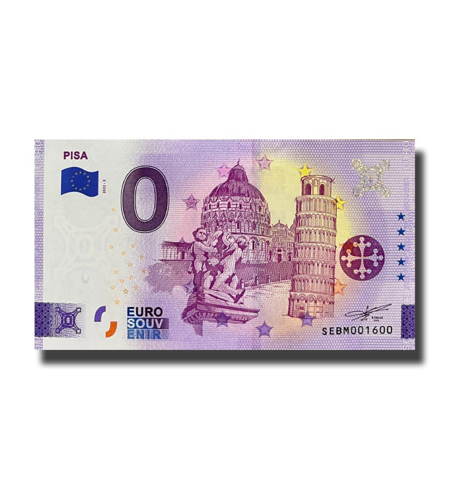 0 Euro Souvenir Banknote Pisa Italy SEBM 2022-2