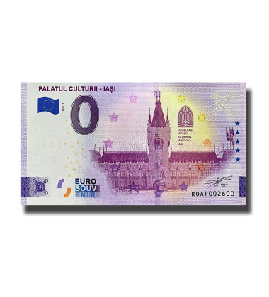 0 Euro Souvenir Banknote Palatul Culturii IASI Romania ROAF 2022-1