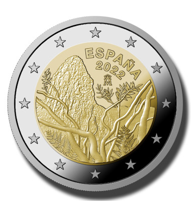 2022 Spain Garajonay National Park 2 Euro Coin