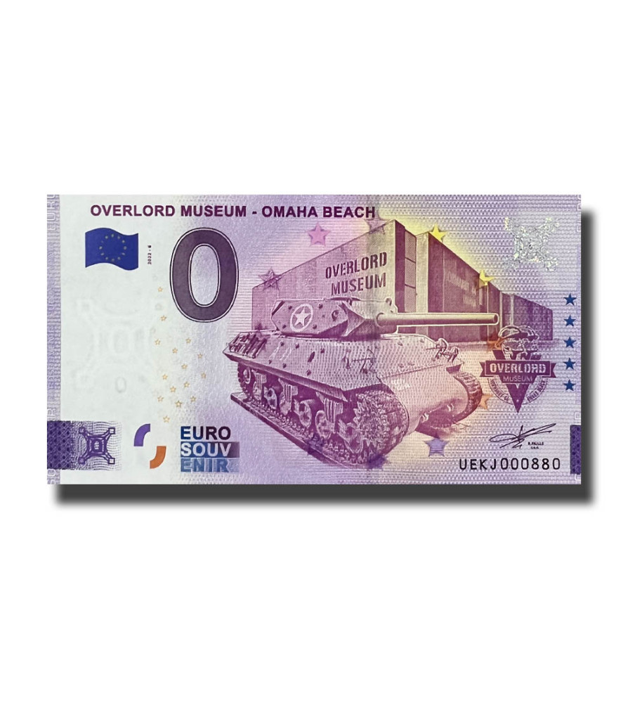 0 Euro Souvenir Banknote Overlord Museum Omaha Beach France UEKJ 2022-6