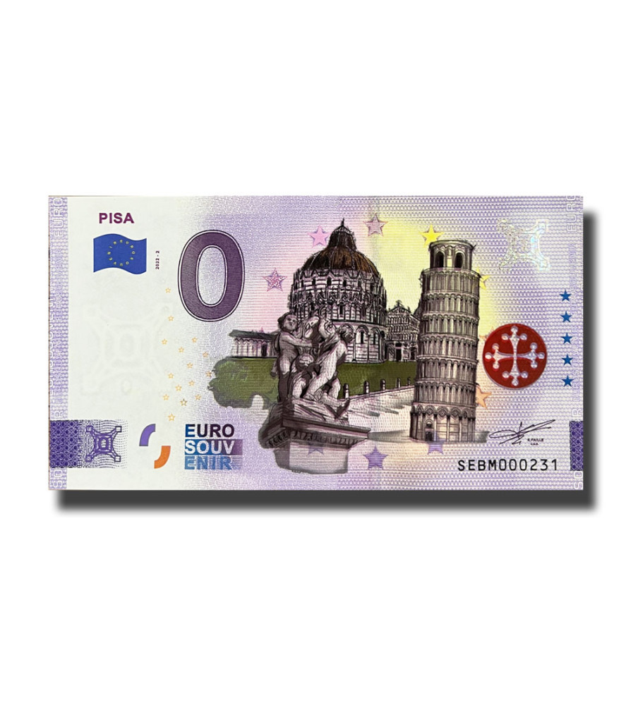 0 Euro Souvenir Banknote PISA Colour Italia SEBM 2022-2