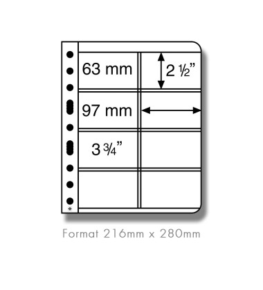 Leuctturm Vario 4VC Coin Card Telecard Plastic Pages Clear