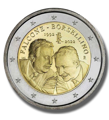 2022 Italy Falcone Borsellino 2 Euro Coin