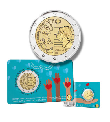 2022 Belgium Healthcare Workers 2 Euro Coin in Coincard