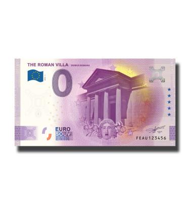 The Roman Villa and the Domus Romana Euro Souvenir Banknote