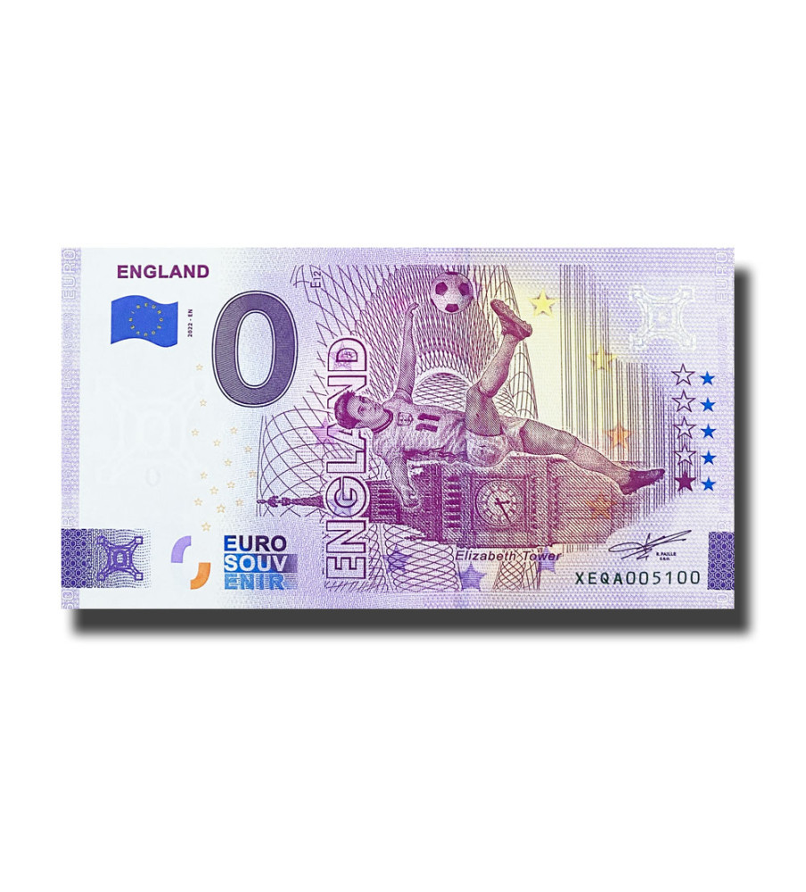 0 Euro Souvenir Banknote World Cup Qatar - England Germany XEQA 2022-EN