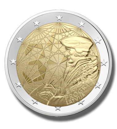 2022 Latvia Erasmus Program 2 Euro Coin