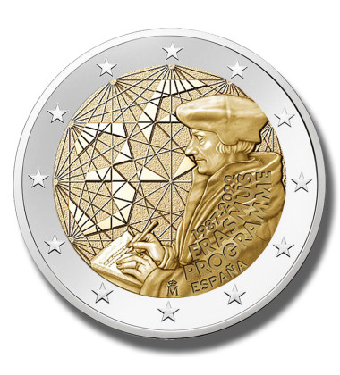 2022 Spain Erasmus Program 2 Euro Coin