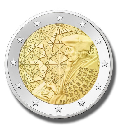 2022 Austria Erasmus Program 2 Euro Coin