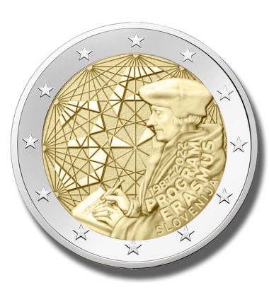 2022 Slovenia Erasmus Program 2 Euro Coin