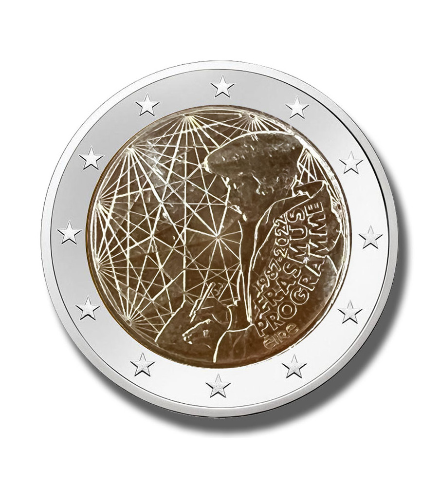 2022 Ireland Erasmus Program 2 Euro Coin