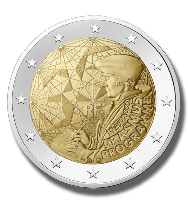 2022 France Erasmus Program 2 Euro Coin