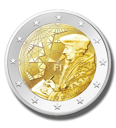 2022 Finland Erasmus Program 2 Euro Coin