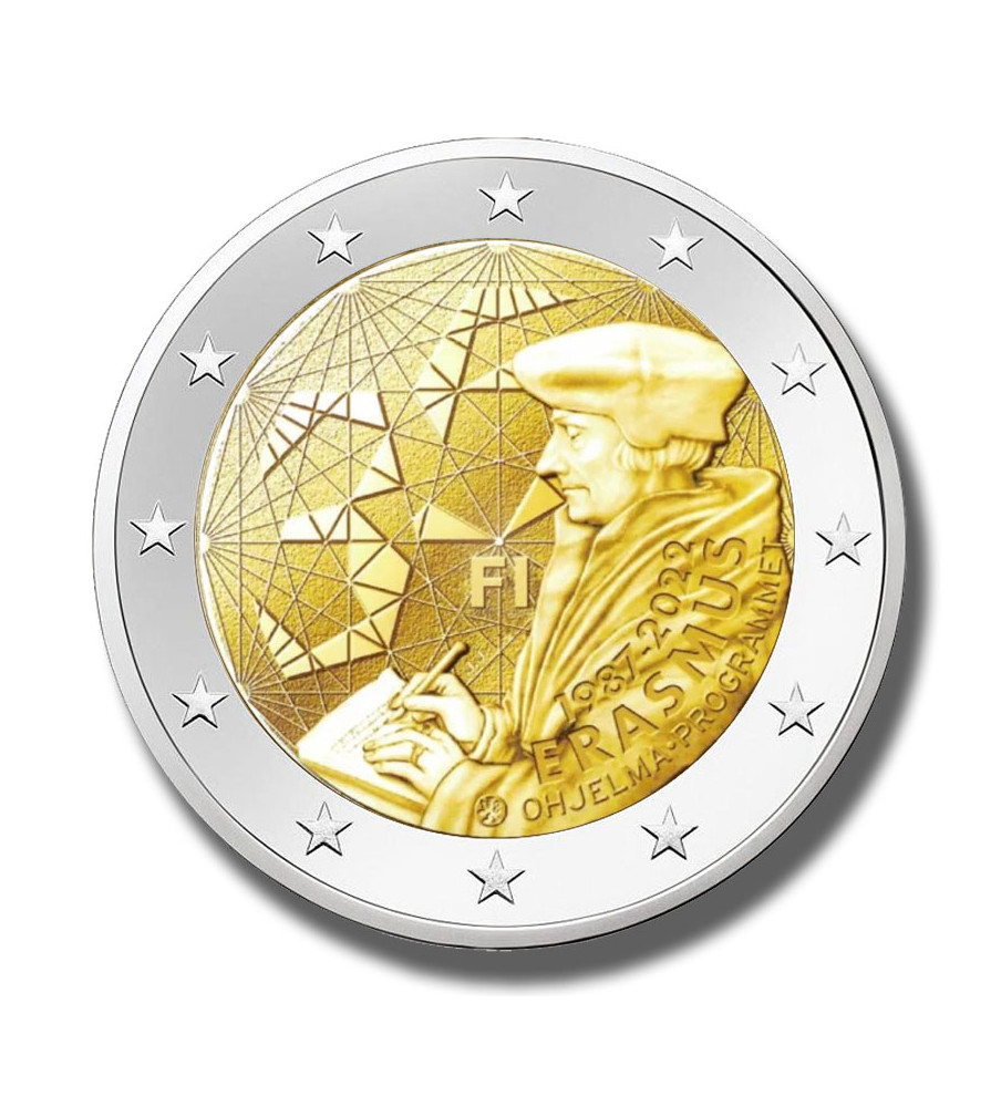 2022 Finland Erasmus Program 2 Euro Coin