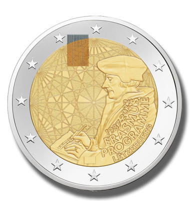 2022 Luxembourg Erasmus Program 2 Euro Coin