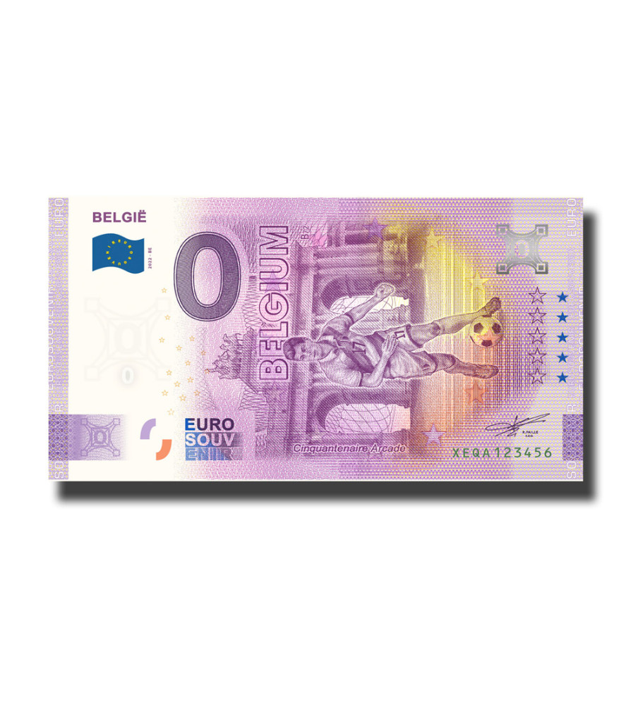 0 Euro Souvenir Banknote World Cup Qatar - Belgium Germany XEQA 2022-BE