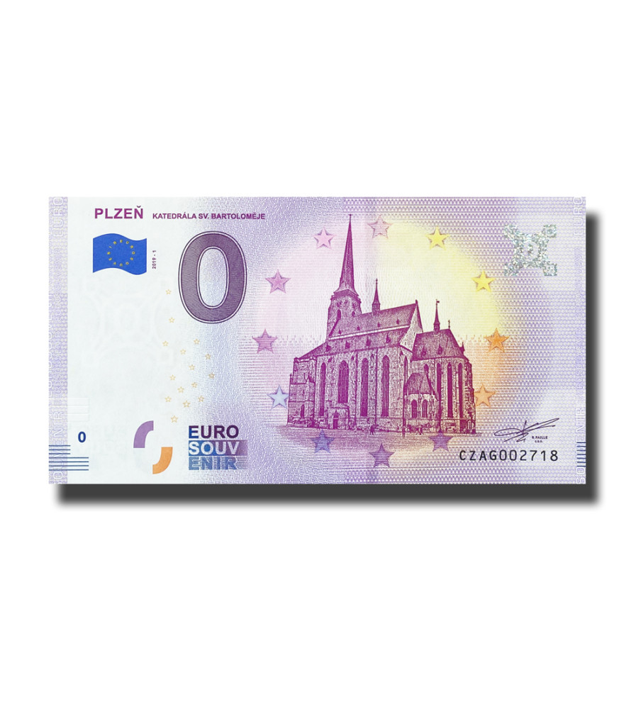 0 Euro Souvenir Banknote Plzen Czech Republic CZAG 2019-1