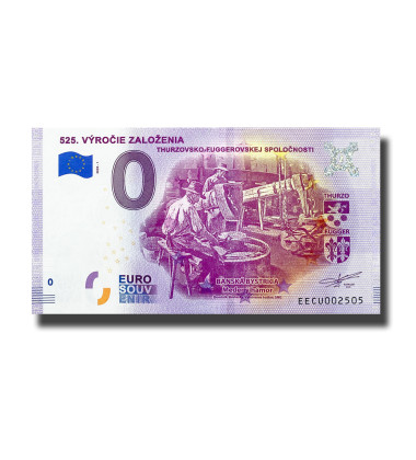 0 Euro Souvenir Banknote 525. Vyrocie Zalozenia Slovakia EECU 2020-1