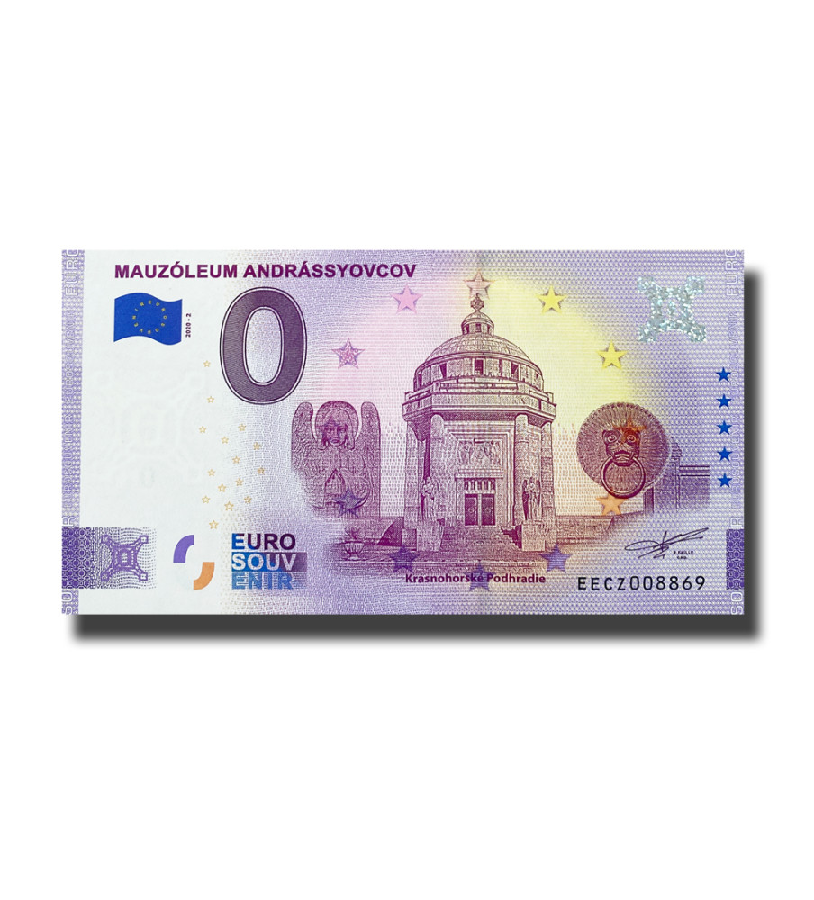 0 Euro Souvenir Banknote Mauzoleum Andrassyovcov Slovakia EECZ 2020-2