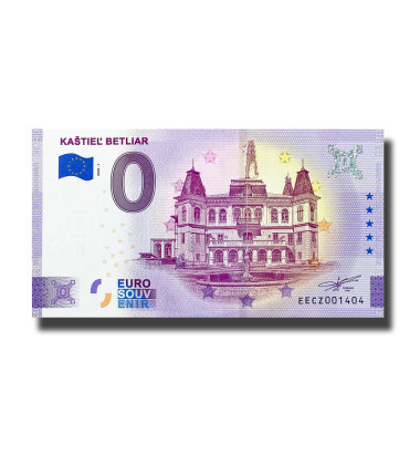 0 Euro Souvenir Banknote Kastiel Betliar Slovakia EECZ 2020-1