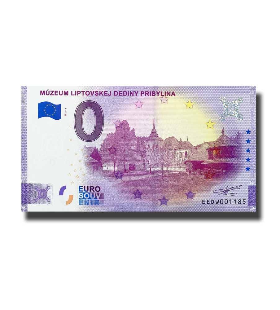 0 Euro Souvenir Banknote Muzeum Liptovskej Dediny Pribylina Slovakia EEDW 2021-1