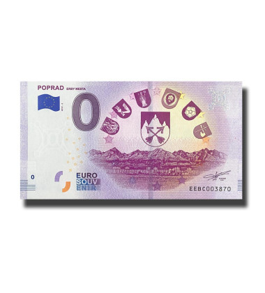 0 Euro Souvenir Banknote Poprad Slovakia EEBC 2019-2