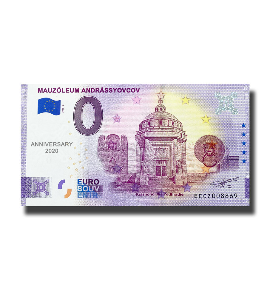 Anniversary 0 Euro Souvenir Banknote Mauzoleum Andrassyovcov Slovakia EECZ 2020-2