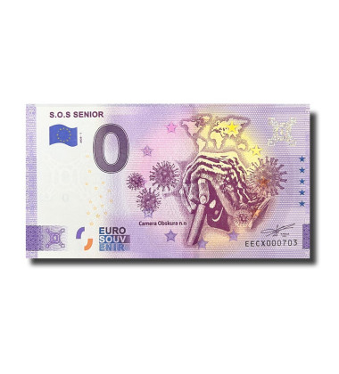 0 Euro Souvenir Banknote S.O.S Senior Slovakia EECX 2020-1